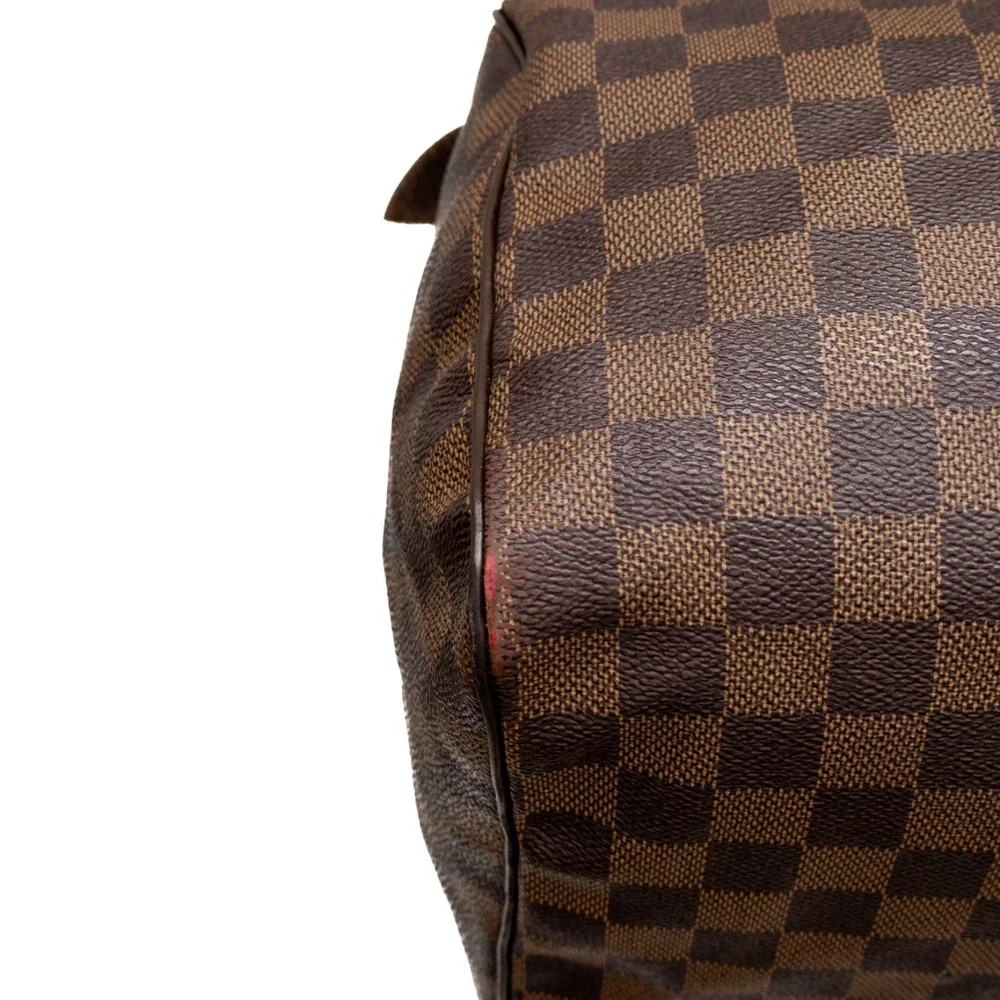 Louis Vuitton Speedy 30 Damier Ebene‎ Brown Handbag Boston Bag 2014 Made in USA
